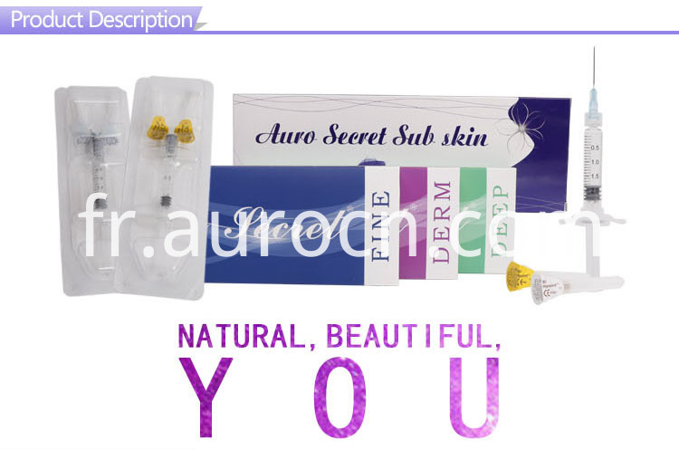 charge d'acide hyaluronique 1 ml / seringue hyaluronic acid filler 1ml/syringe